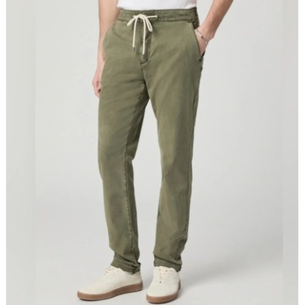 PAIGE Men's Fraser Olive Green Pants Size 34